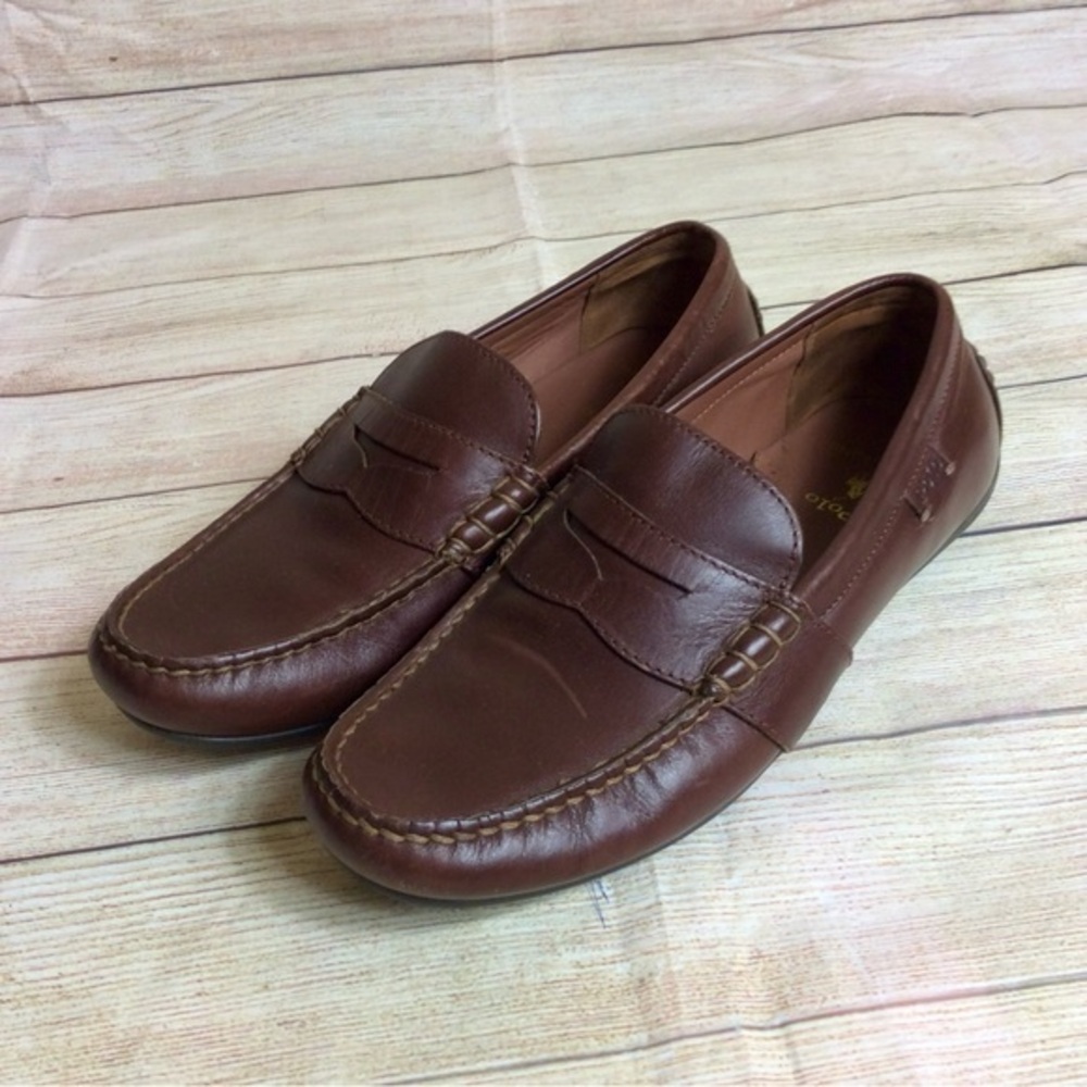 NWOT Ralph Lauren Polo Reynold driving loafer leather brown. Size 8.5